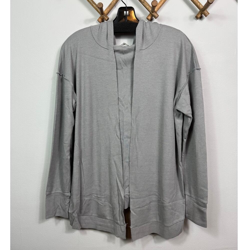 Project Social T Fireside Hooded Cardi in Heather Grey Women's Size M